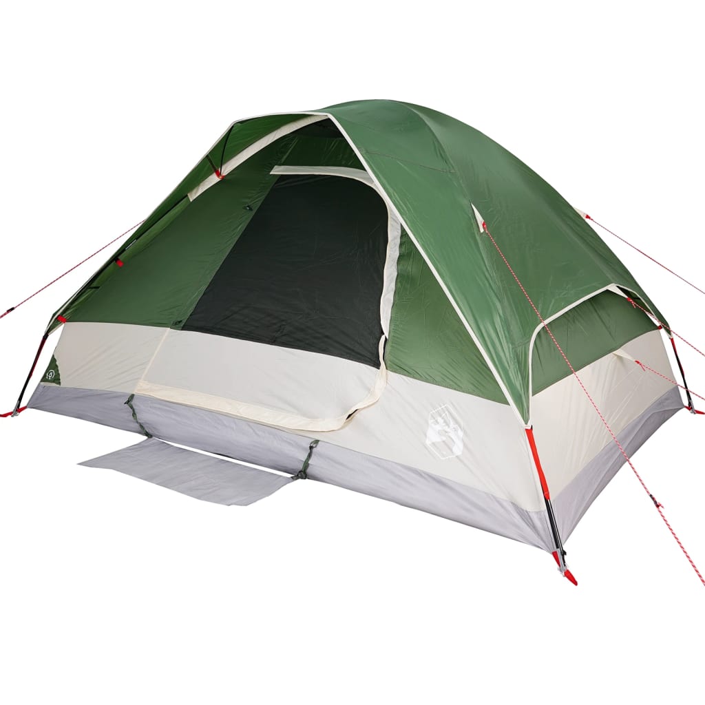 Camping Tent Dome 4-Person Green Waterproof