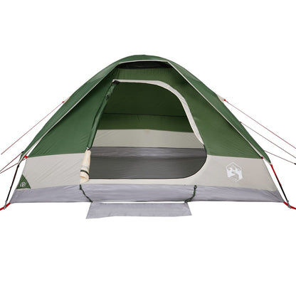 Camping Tent Dome 4-Person Green Waterproof