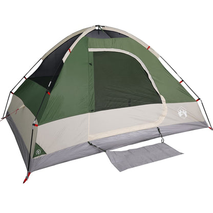 Camping Tent Dome 4-Person Green Waterproof