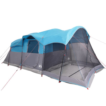 Family Tent Tunnel 8-Person Blue Waterproof