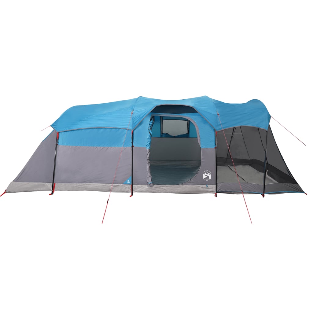 Family Tent Tunnel 8-Person Blue Waterproof