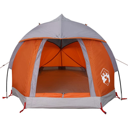 Camping Tent Dome 1-Person Grey and Orange Waterproof