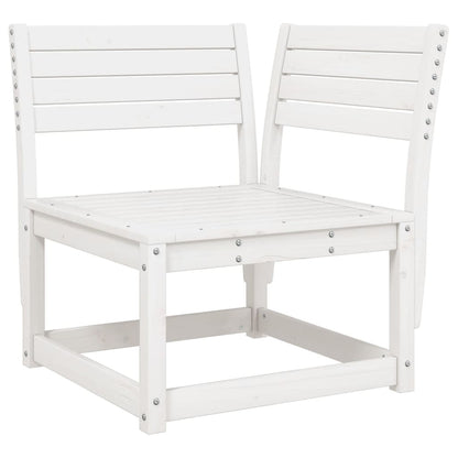 Garden Sofa Corner White 73x73x78 cm Solid Wood Pine