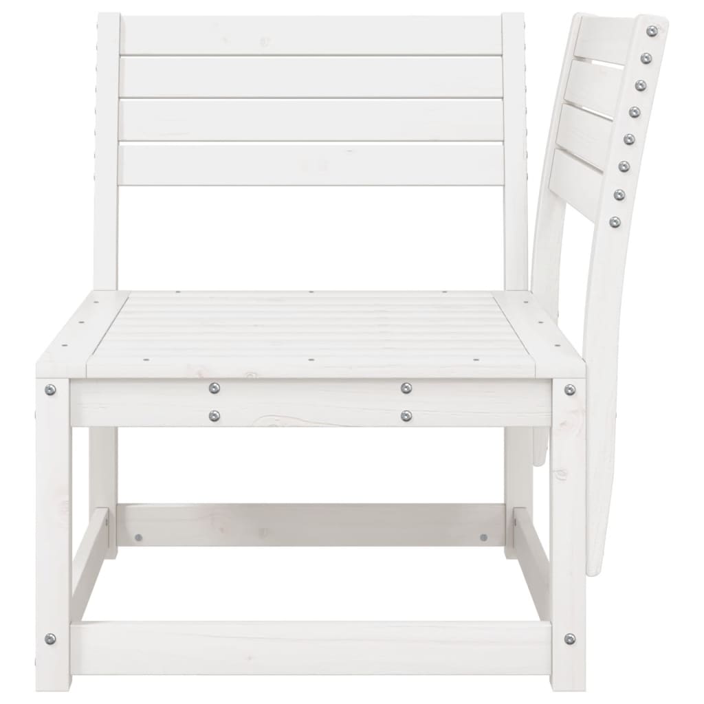 Garden Sofa Corner White 73x73x78 cm Solid Wood Pine