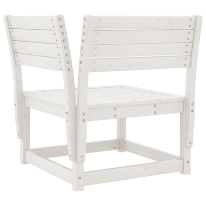 Garden Sofa Corner White 73x73x78 cm Solid Wood Pine