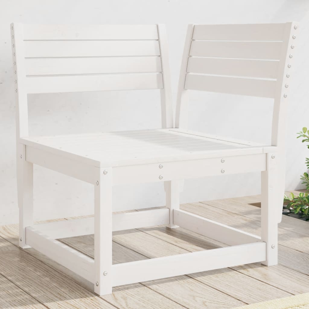 Garden Sofa Corner White 73x73x78 cm Solid Wood Pine