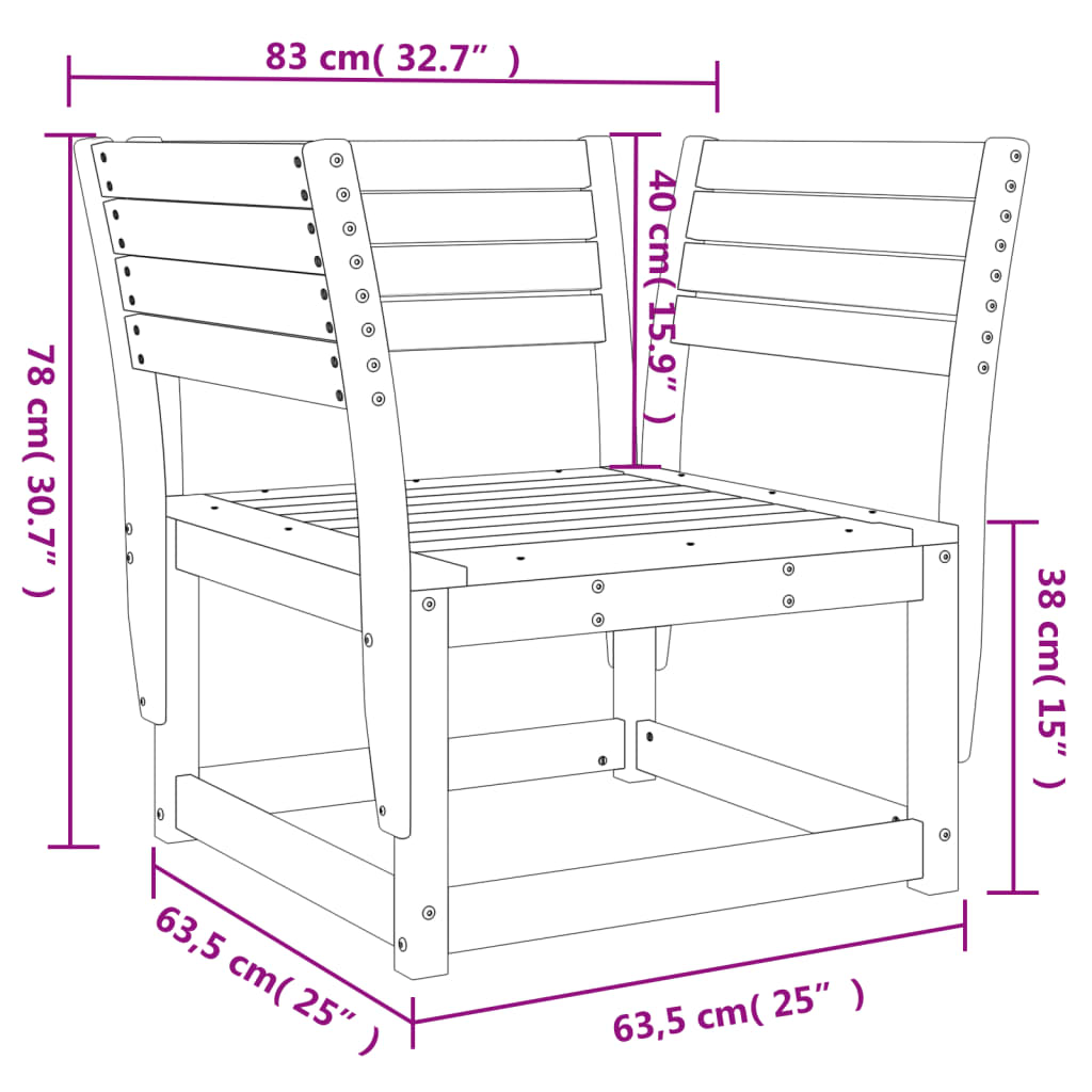 Garden Chair Impregnated Wood Pine