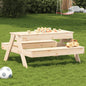 Picnic Table with Sandpit for Kids Solid Wood Pine