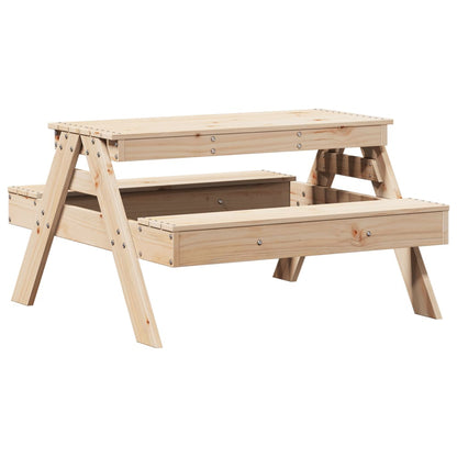 Picnic Table for Kids 88x97x52 cm Solid Wood Pine