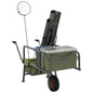 Fishing Trolley Green with Wheel Powder-coated Steel