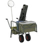 Fishing Trolley Green with 2 Wheels Powder-coated Steel