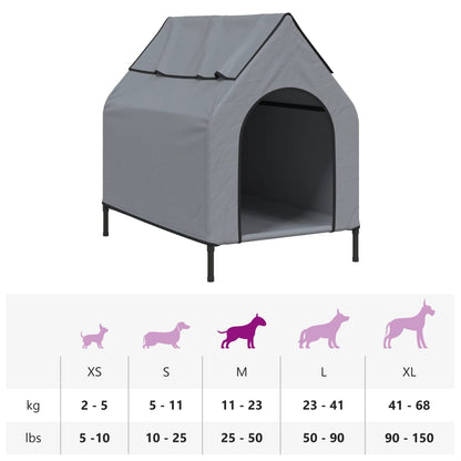 Dog House Anthracite Oxford Fabric and Steel