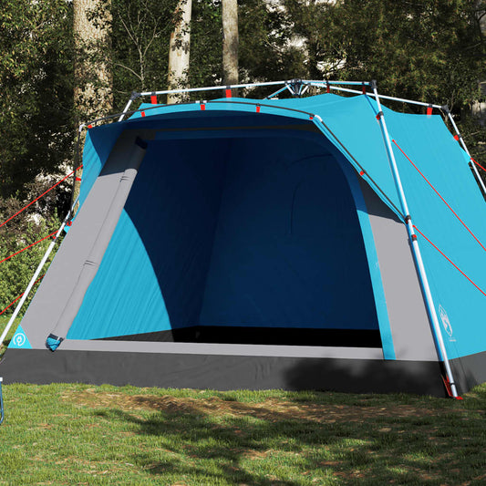 Camping Tent Cabin 4-Person Blue Quick Release