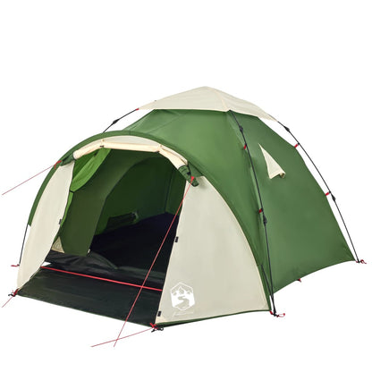 Camping Tent Dome 3-Person Green Quick Release