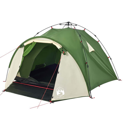 Camping Tent Dome 3-Person Green Quick Release