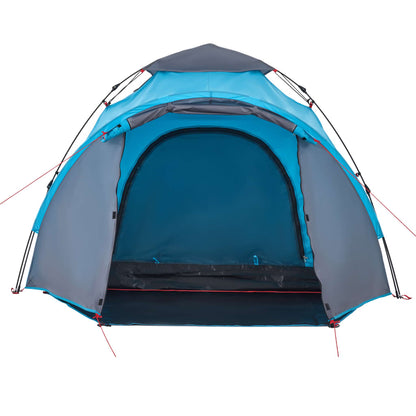 Camping Tent Dome 3-Person Blue Quick Release