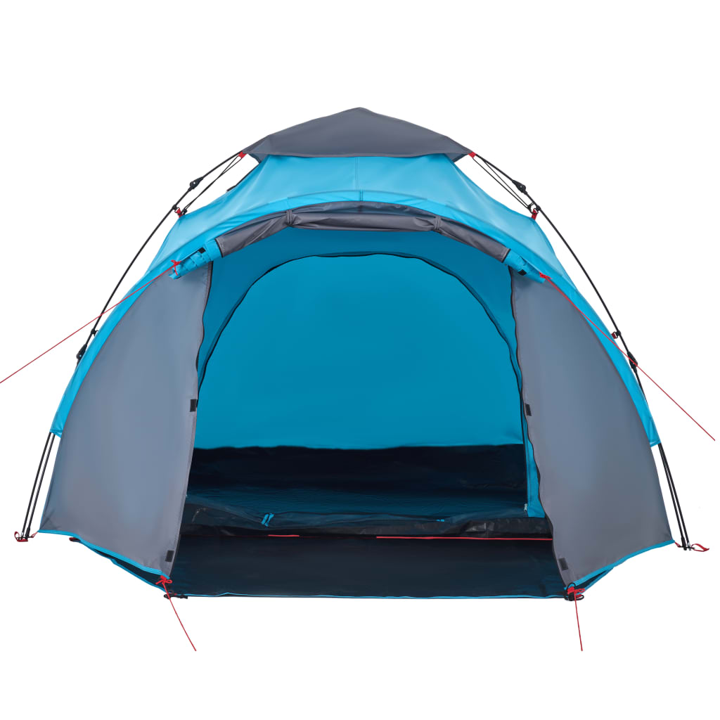 Camping Tent Dome 3-Person Blue Quick Release