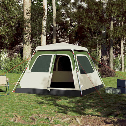 Camping Tent Dome 4-Person Green Quick Release