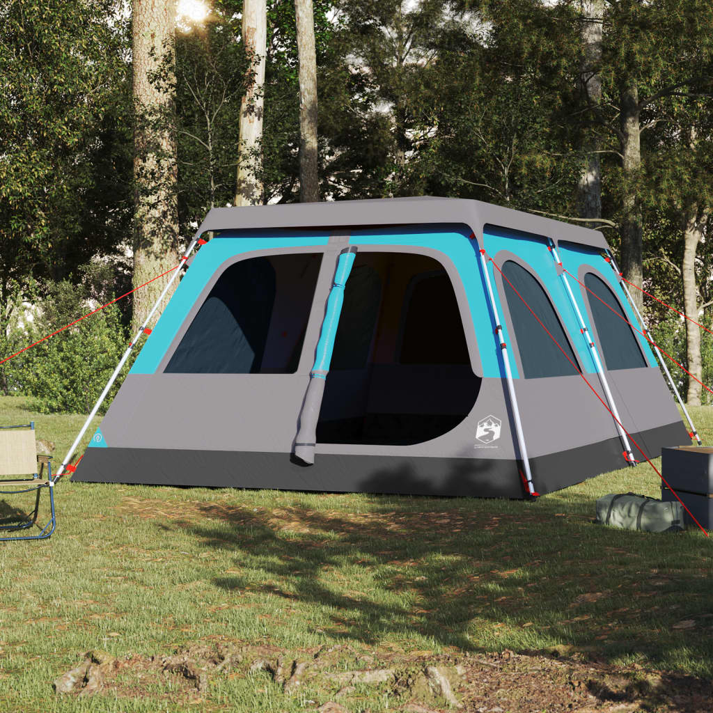 Family Tent Dome 8-Person Blue Quick Release