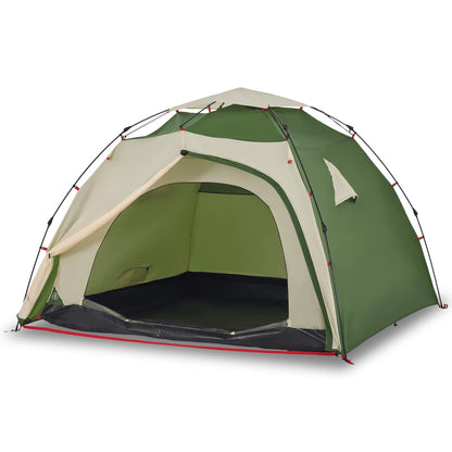 Camping Tent Dome 4-Person Green Quick Release