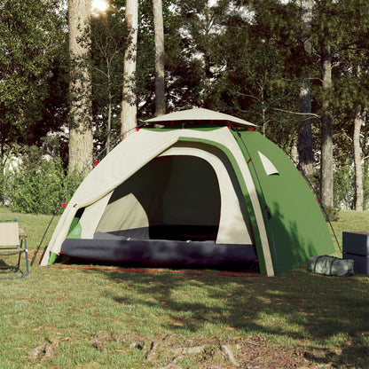 Camping Tent Dome 4-Person Green Quick Release