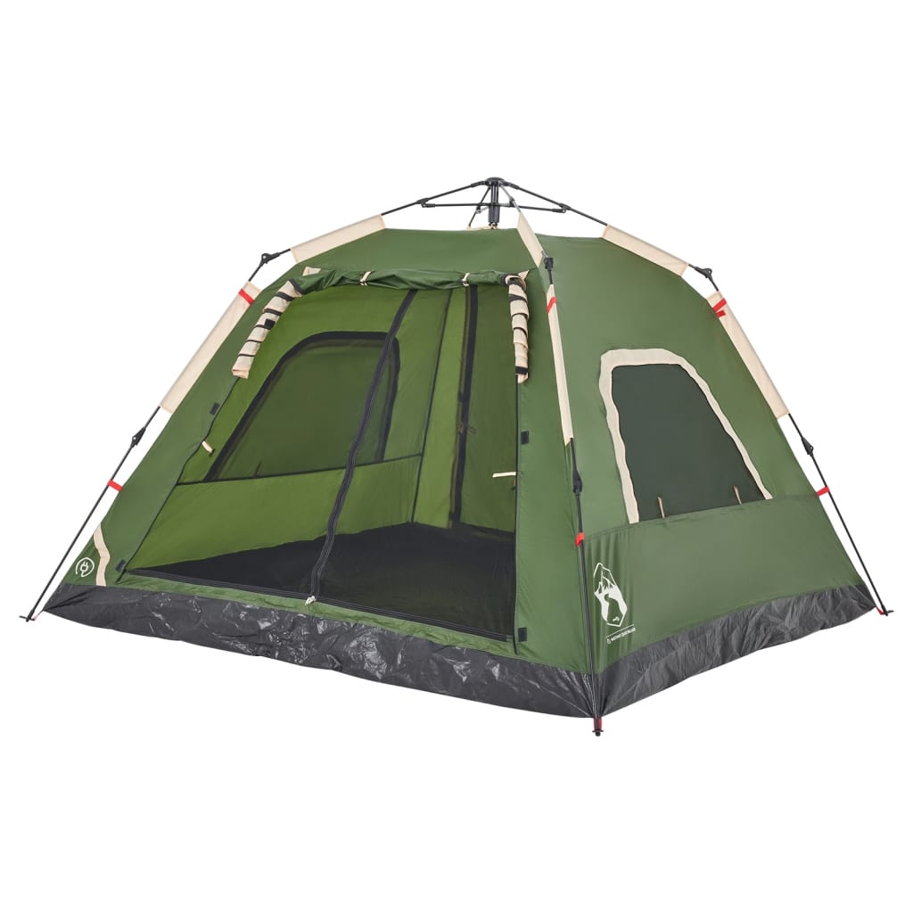 Camping Tent Dome 5-Person Green Quick Release