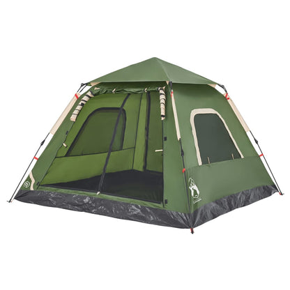 Camping Tent Dome 5-Person Green Quick Release