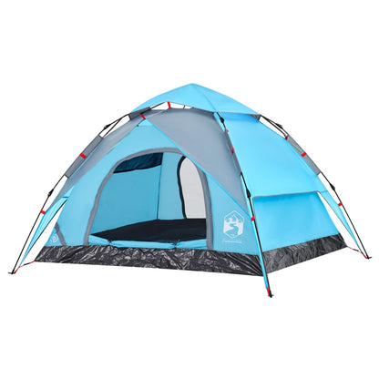 Camping Tent Dome 3-Person Blue Quick Release