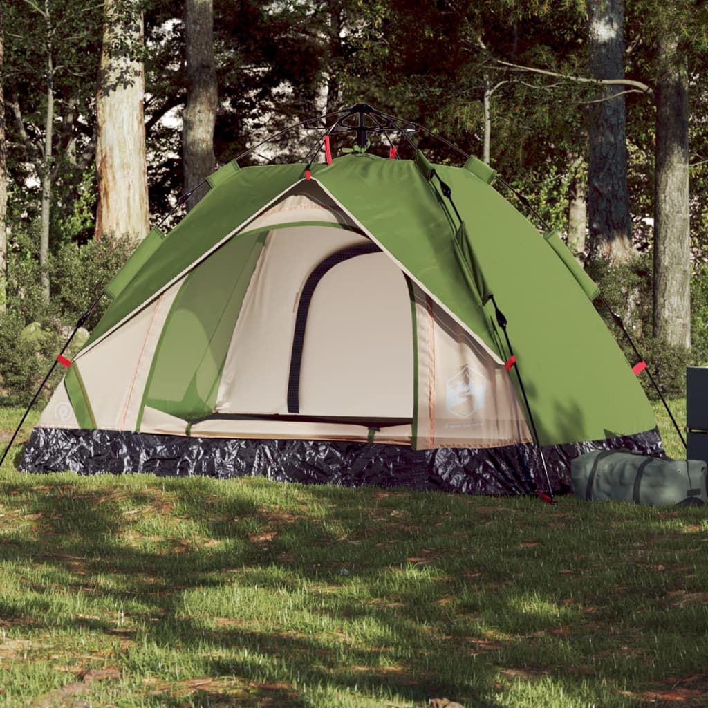 Camping Tent Dome 2-Person Green Quick Release