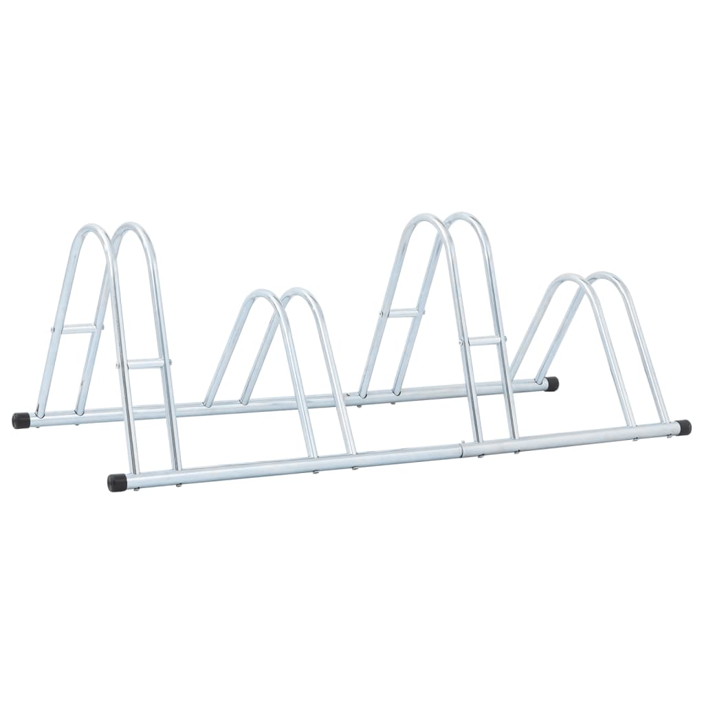 Bicycle Stand for 4 Bikes Floor Freestanding Galvanised Steel