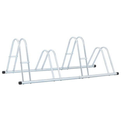 Bicycle Stand for 4 Bikes Floor Freestanding Galvanised Steel