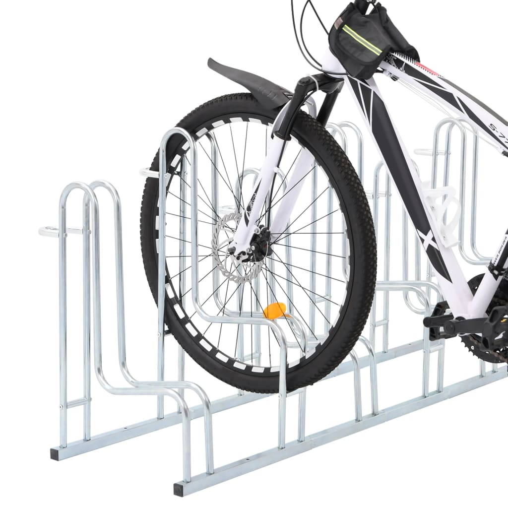 Bicycle Stand for 6 Bikes Floor Freestanding Galvanised Steel