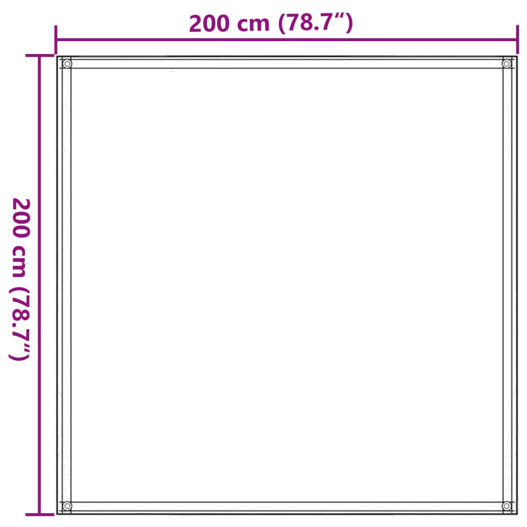 Tent Carpet Light Green 200x200 cm HDPE