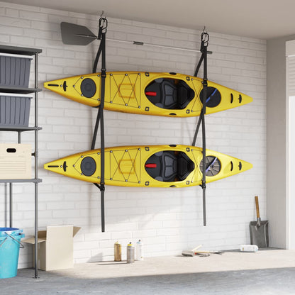 Double Kayak Storage Straps with Paddle Clips 50 kg