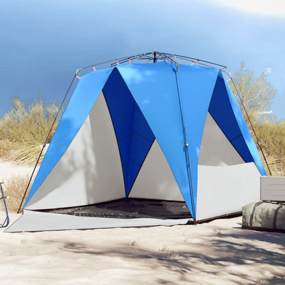 Beach Tent 4-Person Azure Blue Quick Release Waterproof