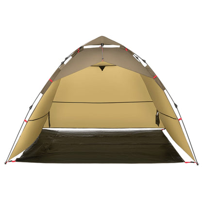 Fishing Tent 4-Person Brown Quick Release