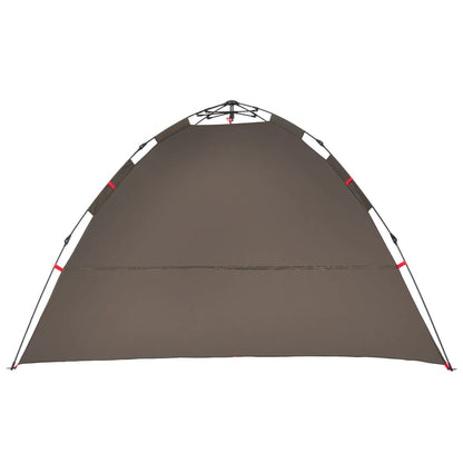 Fishing Tent 4-Person Brown Quick Release