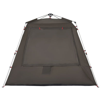 Fishing Tent 4-Person Brown Quick Release