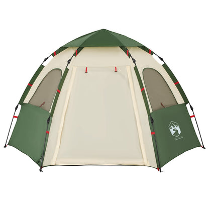 Camping Tent Cabin 4-Person Green Quick Release