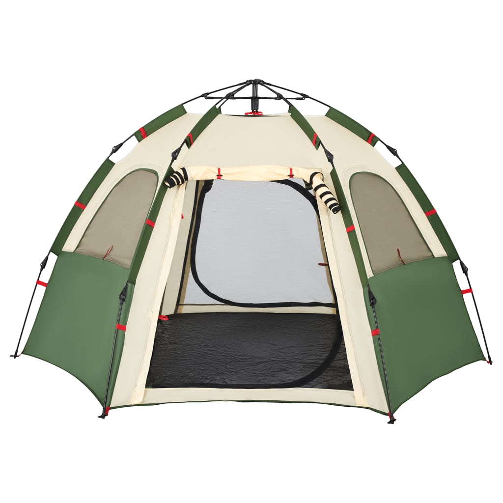 Camping Tent Cabin 4-Person Green Quick Release