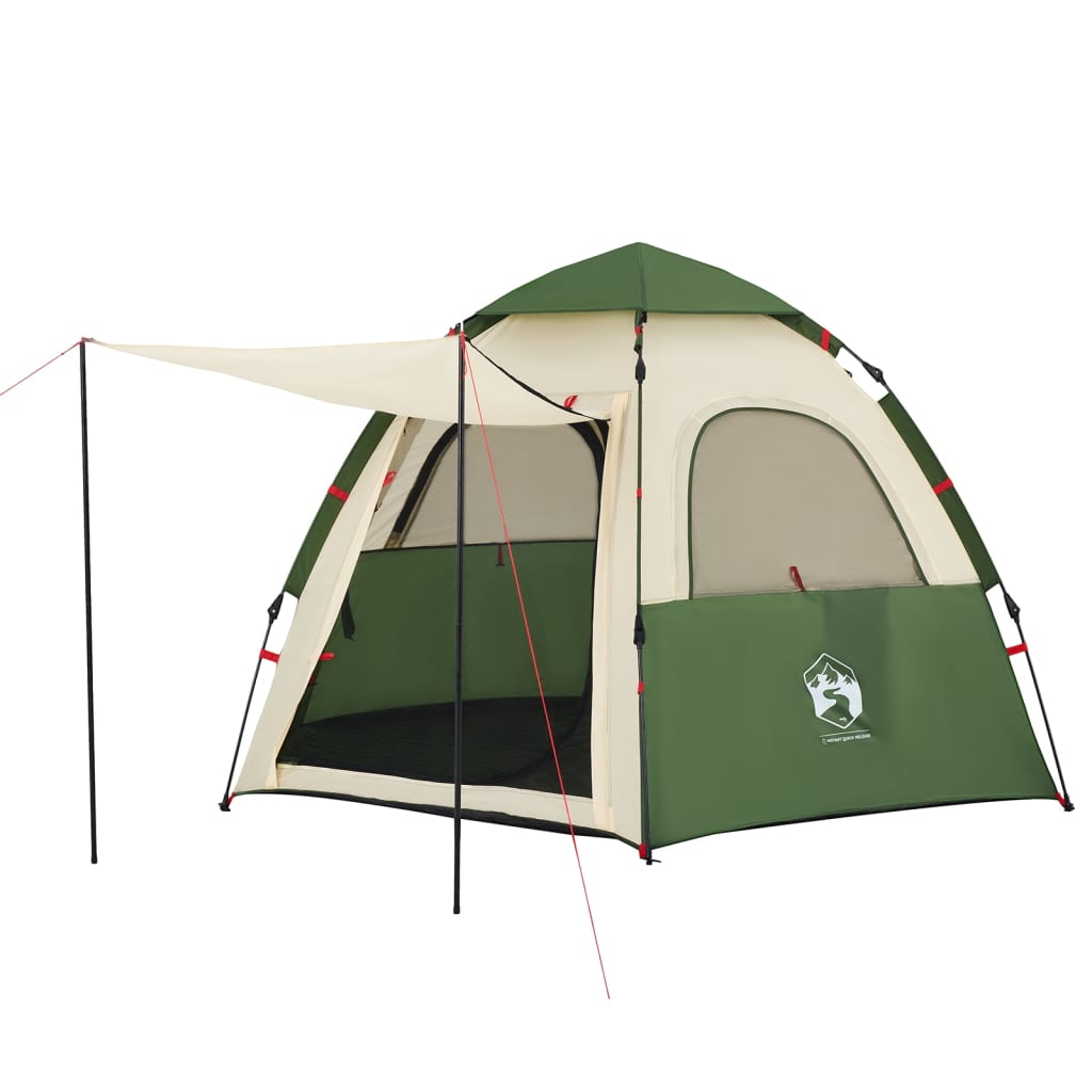 Camping Tent Cabin 4-Person Green Quick Release