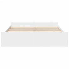 Load image into Gallery viewer, Bed Frame with Drawers White 200x200 cm Engineered Wood
