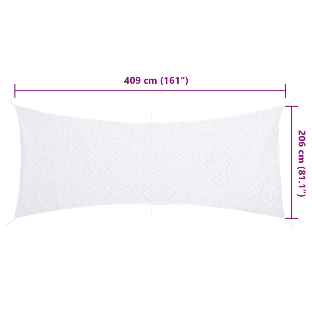 Camouflage Net with Storage Bag 409x206 cm White