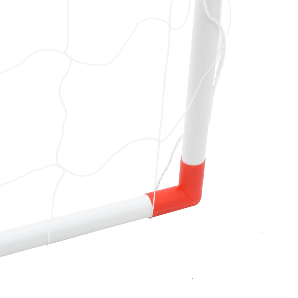 Kids' Football Goal with Balls 2-in-1 White 184x64x124 cm