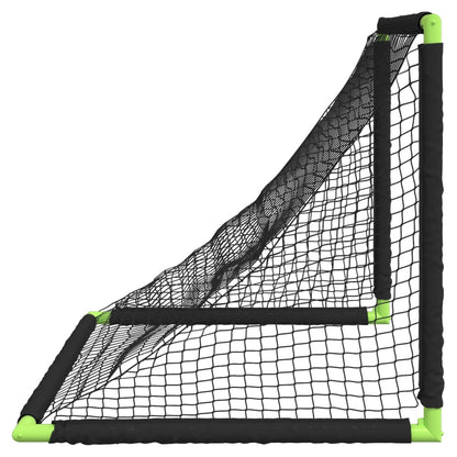 Kids' Football Goal Foldable Black 90x64x64 cm