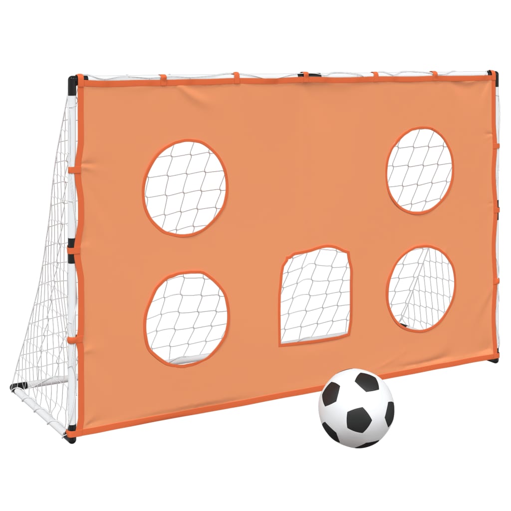 Kids' Football Goal with Targeting Mat and Ball 182x62x118 cm