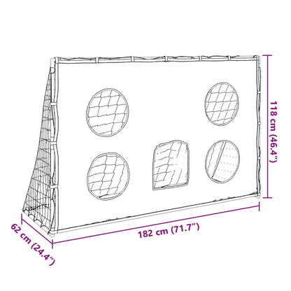 Kids' Football Goal with Targeting Mat and Ball 182x62x118 cm