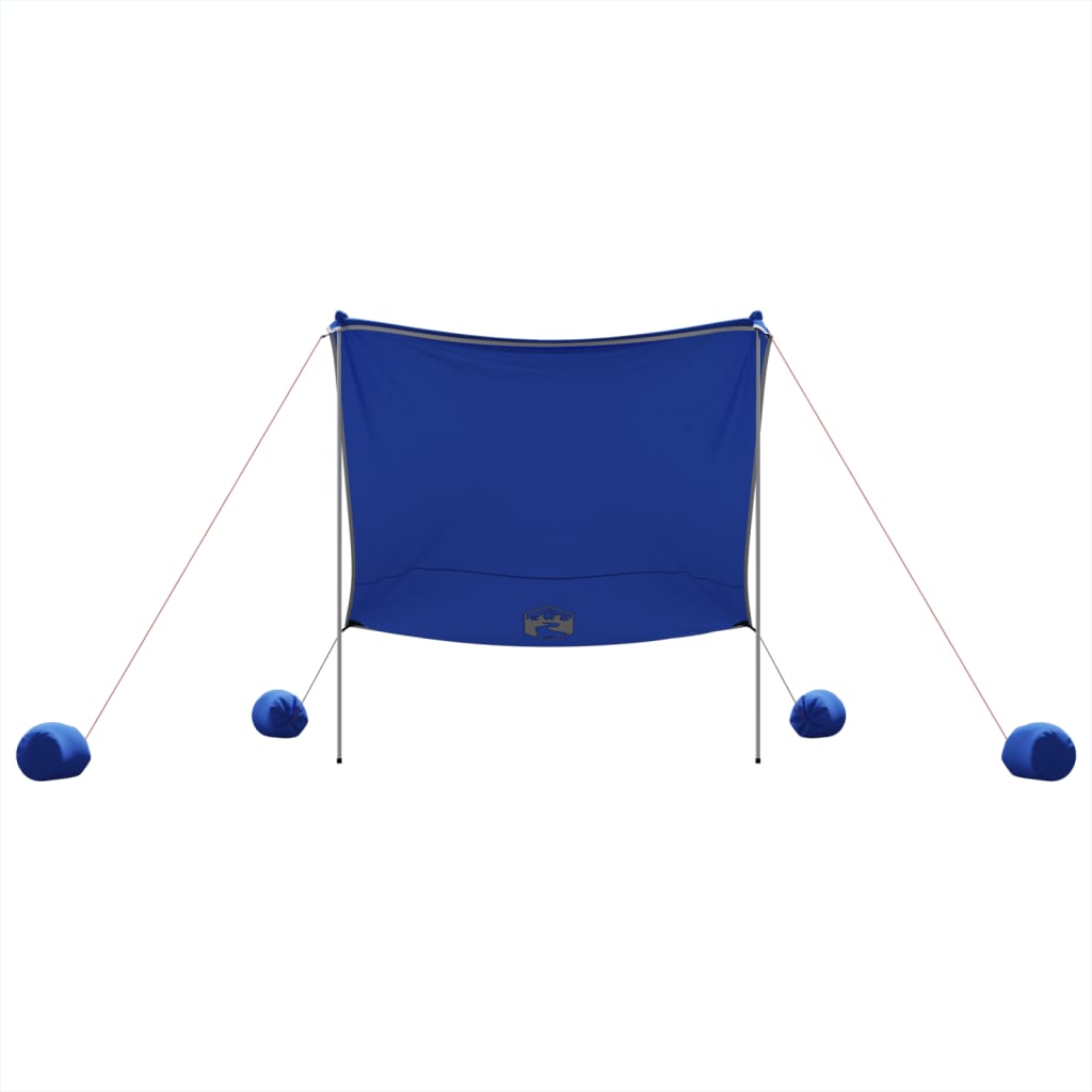 Beach Canopy with Sand Anchors Blue 214x236 cm