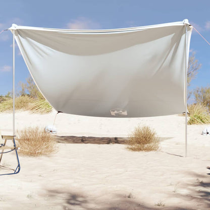 Beach Canopy with Sand Anchors Grey 304x300 cm