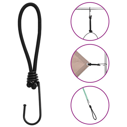 Bungee Cord with Hooks 25 pcs 17 cm